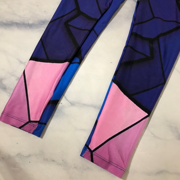 Sadhana Purple & Pink Geometric Yoga Leggings M/L - Picture 4 of 8